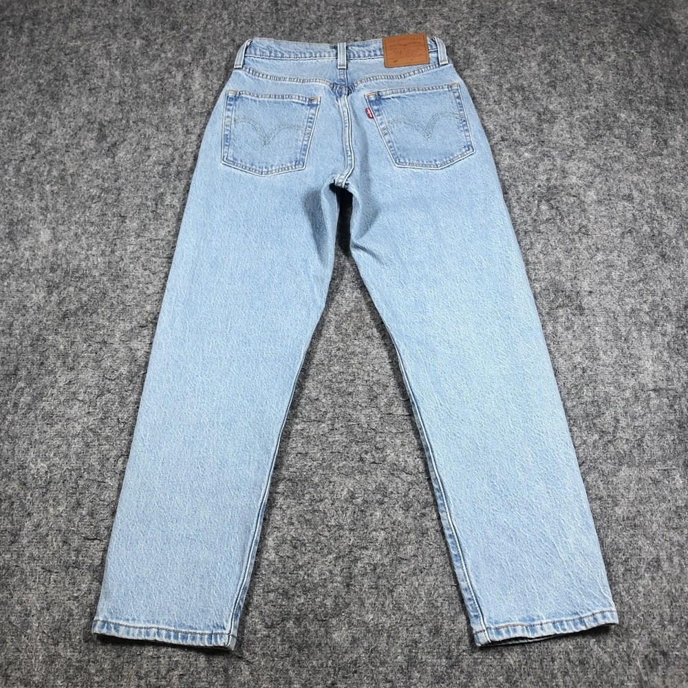 Levi's 501 Premium Jeans Womens 25x26 Light Wash High Rise Straight Big E - Picture 16 of 16
